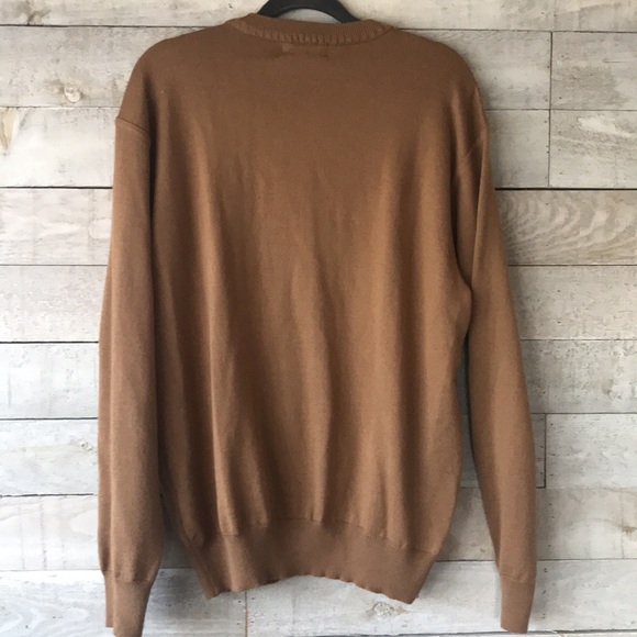 Patchwork faux suede wool blend dressy sweater - Picture 5 of 8